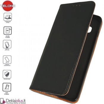 Grynos odos Telone dėklas - juodas (Samsung S10)